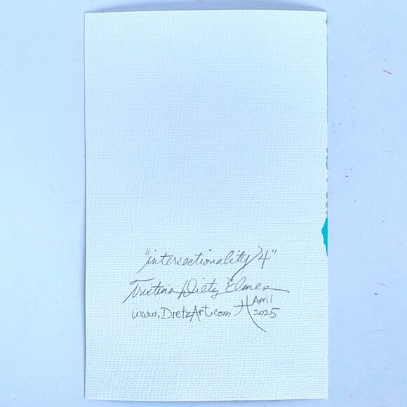 Intersectionality 4 Original Abstract Acrylic Painting 8x10in Matted Frame Ready - Picture 8 of 8